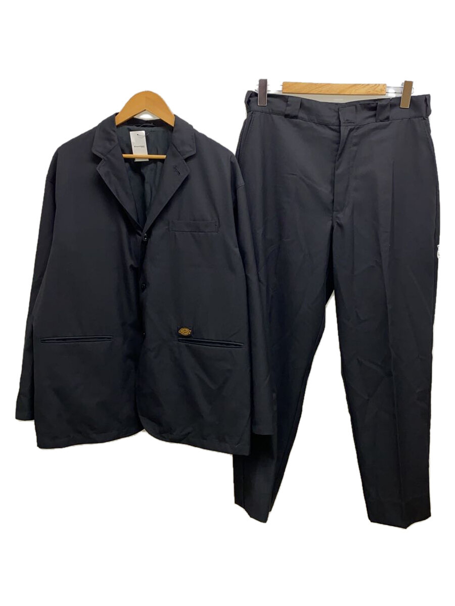 【中古】DICKIES◆23SS/セットアップスーツ/L/ポリエステル/ブラック/231M10BM01【メンズウェア】