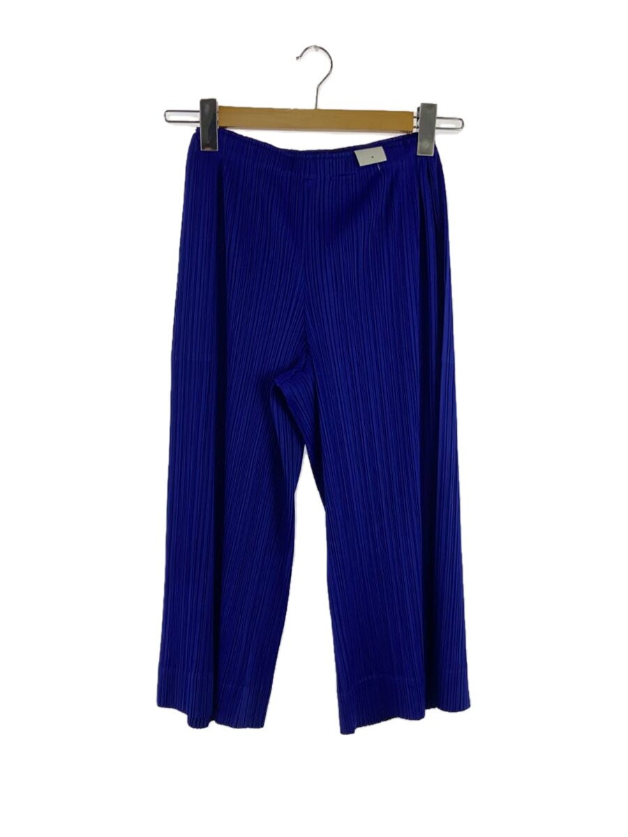 【中古】PLEATS PLEASE ISSEY MIYAKE◆ボトム/3/ポリエステル/BLU/無地/PP13-JF142【レディースウェア】