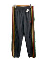 【中古】adidas◆00s/ナイロントラック/トラックパンツ/ラインパンツ/ボトム/O/ポリエステル/BLK/188102//【メンズウェア】