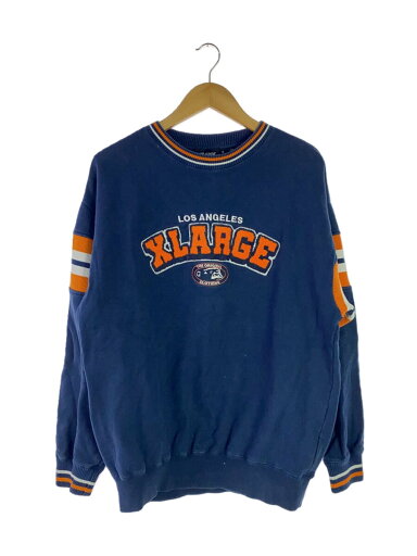 【中古】X-LARGE◆STRIPED SLEEVE TEAM LOGO CREWNECK SWEAT/M/ネイビー/101223012007//【メンズウェア】 【中古】X-LARGE◆STRIPED SLEEVE TEAM LOGO CREWNECK SWEAT/M/ネイビー/101223012007//【メンズウェア】