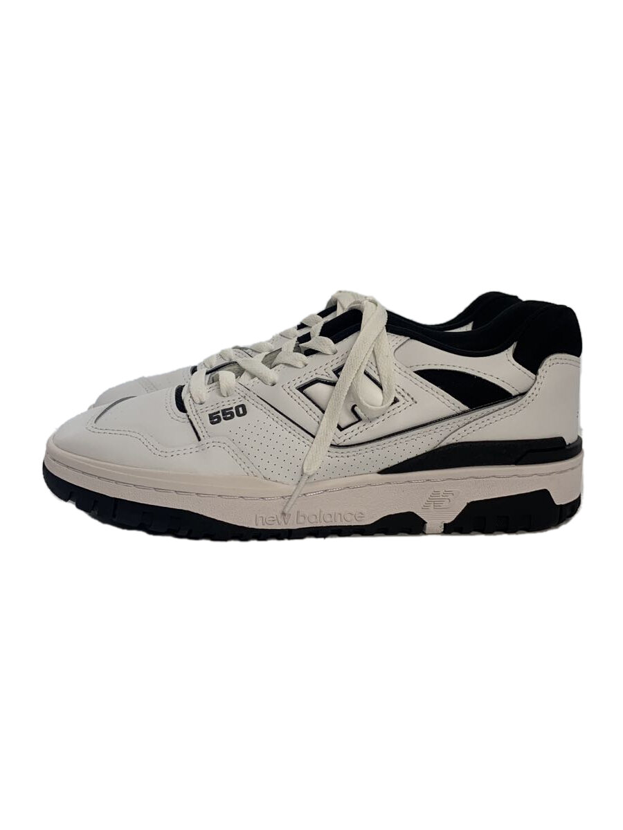 【中古】NEW BALANCE◆BB550/ホワイト/26cm/WHT/レザー【シューズ】
