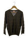 【中古】Dress hippy◆カーディガン(薄手)/M/コットン/BRW/無地【メンズウェア】