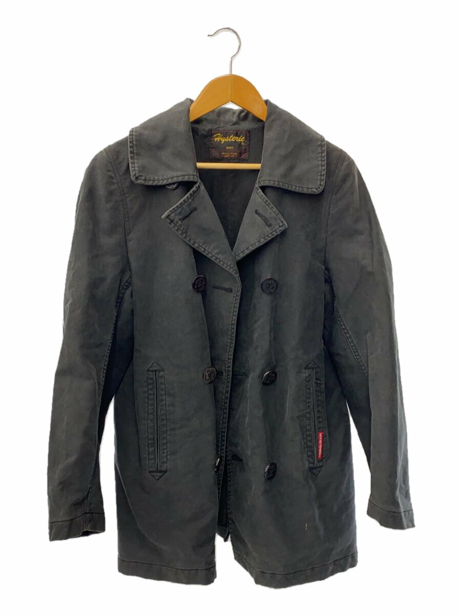 【中古】HYSTERIC GLAMOUR◆コート/--/コットン/BLK【メンズウェア】