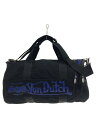 【中古】VonDutch◆ボストンバッグ/キャンバス/BLK【バッグ】