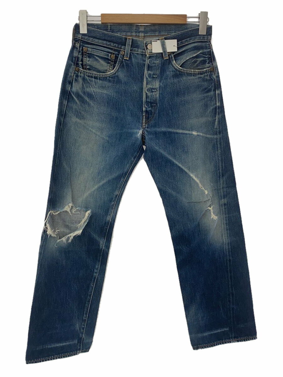 【中古】Levi’s Vintage Clothing◆501XX/1955s復刻/赤耳/ストレートパンツ/size:W31×L36/コットン/IDG/無【メンズウェア】