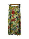 【中古】YOHJIYAMAMOTO+NOIR◆ロングスカート/2/シルク/YLW/花柄/NJ-S07-909【レディースウェア】