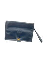 【中古】LOEWE◆クラッチバッグ/レザー/BLK/無地【バッグ】