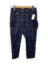 【中古】Vivienne Westwood RED LABEL◆クロップドパンツ/1/ポリエステル/NVY/チェック/16-01-752010【レディースウェア】