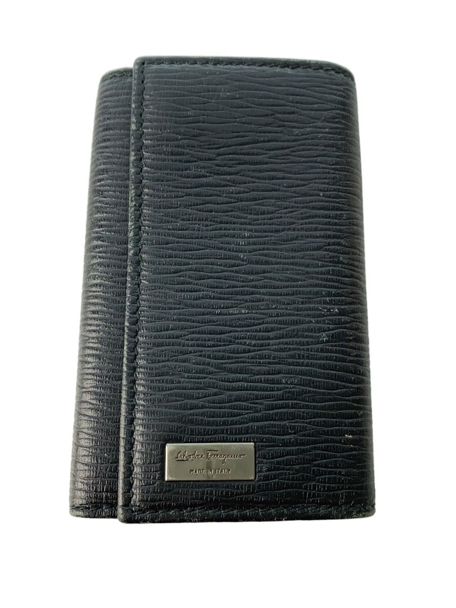 【中古】Salvatore Ferragamo◆キーケース/レザー/BLK/メンズ【服飾雑貨他】