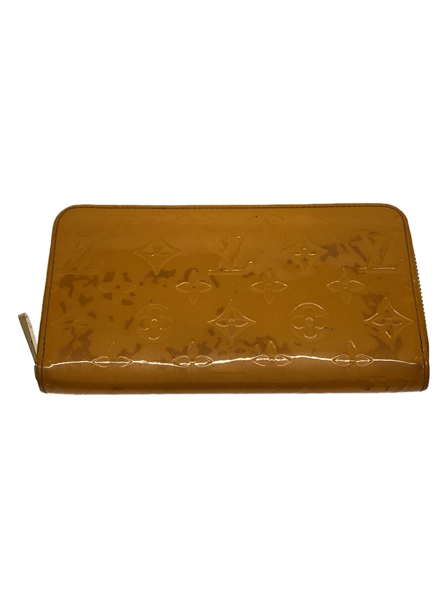 【中古】LOUIS VUITTON◆ジッピー・ウォレット_モノグラム・ヴェルニ_CRM/エナメル/ORN/レディース【服飾雑貨他】