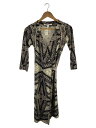 【中古】DIANE von FURSTENBERG◆長袖ワンピース/2/--/マルチカラー/総柄【レディースウェア】(4)