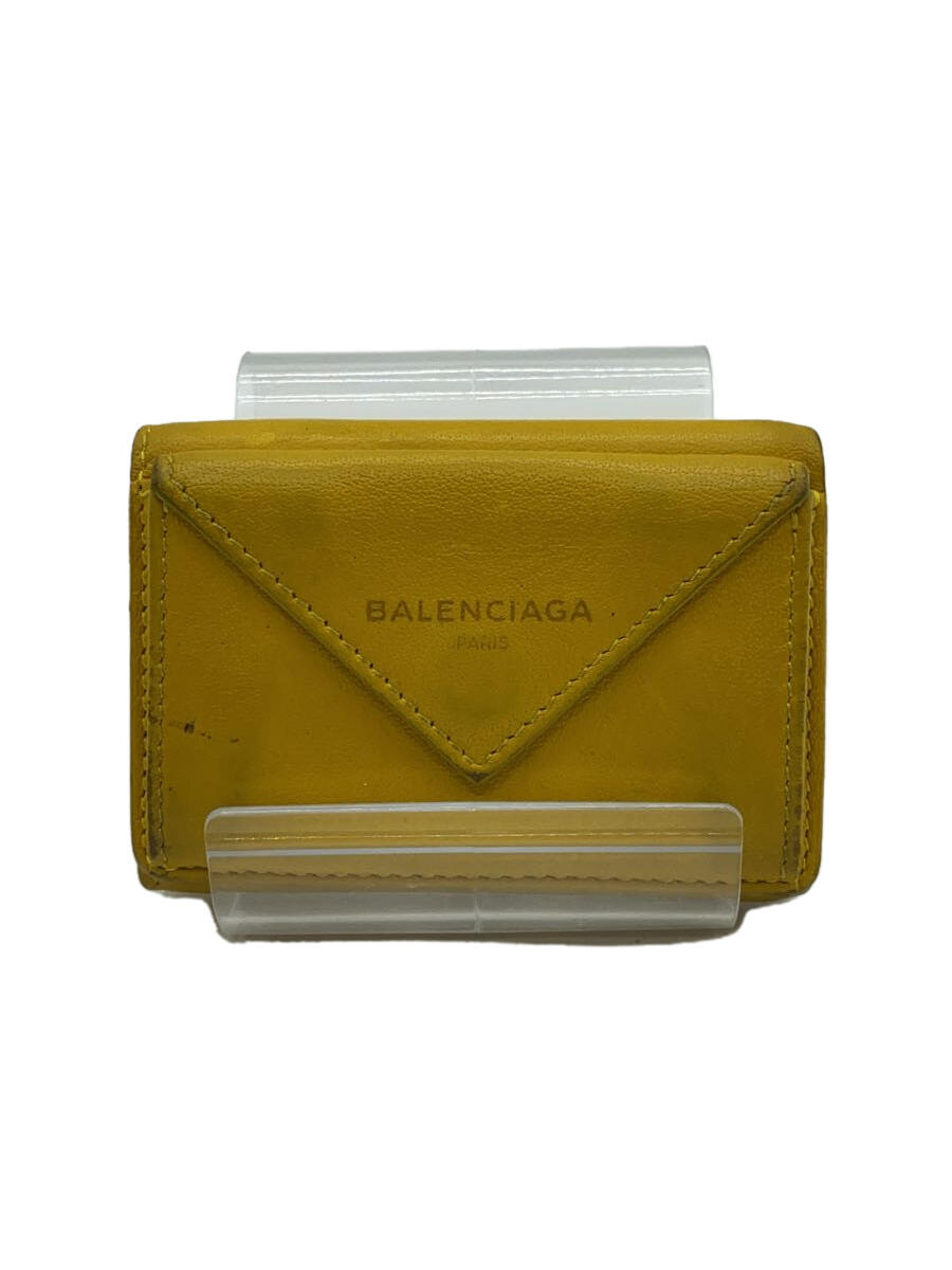 【中古】BALENCIAGA◆3つ折り財布/レザ