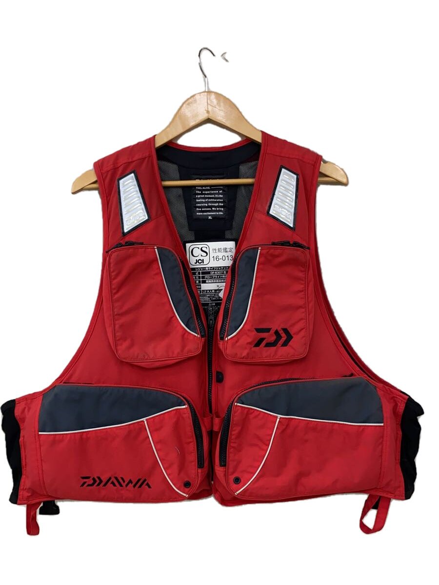 【中古】DAIWA◆フィッシングその他/DF-6307/ライフジャケット/レッド【スポーツ】
