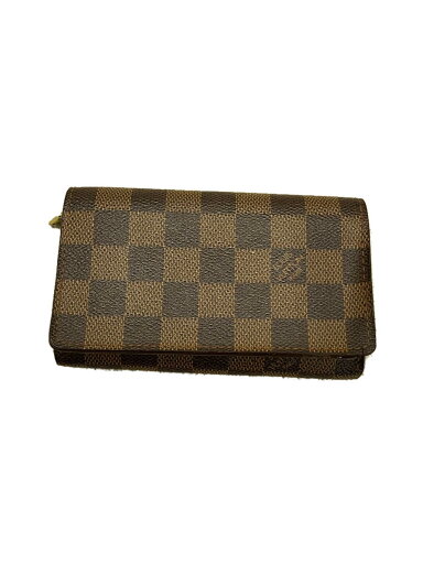 【中古】LOUIS VUITTON◆ポルト・モネ・ビエ・トレゾール_ダミエ・エベヌ_BRW/PVC/BRW/メンズ【服飾雑貨他】 【中古】LOUIS VUITTON◆ポルト・モネ・ビエ・トレゾール_ダミエ・エベヌ_BRW/PVC/BRW/メンズ【服飾雑貨他】