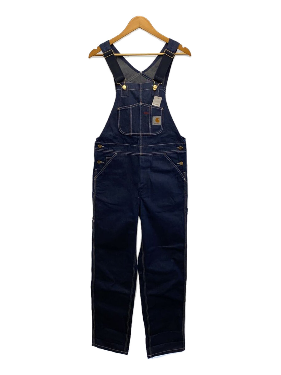 【中古】Carhartt◆BIB OVERALL/30×32/デニム/インディゴ/無地/I022946【メンズウェア】