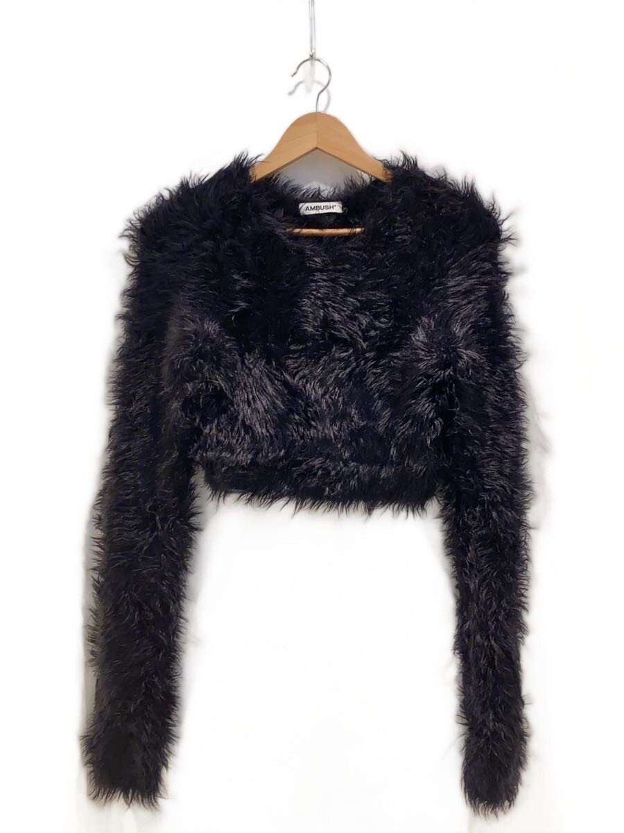 【中古】AMBUSH◆ニット・セーター(厚手)/XS/ナイロン/BLK/12114842//【レディースウェア】