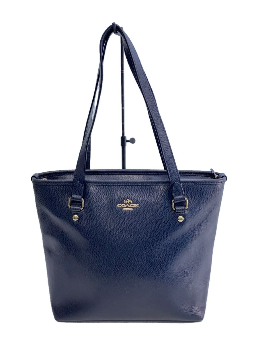 【中古】COACH◆トートバッグ/PVC/NVY/無地/F6322【バッグ】