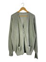 【中古】カーディガン(厚手)/--/ウール/GRY【メンズウェア】