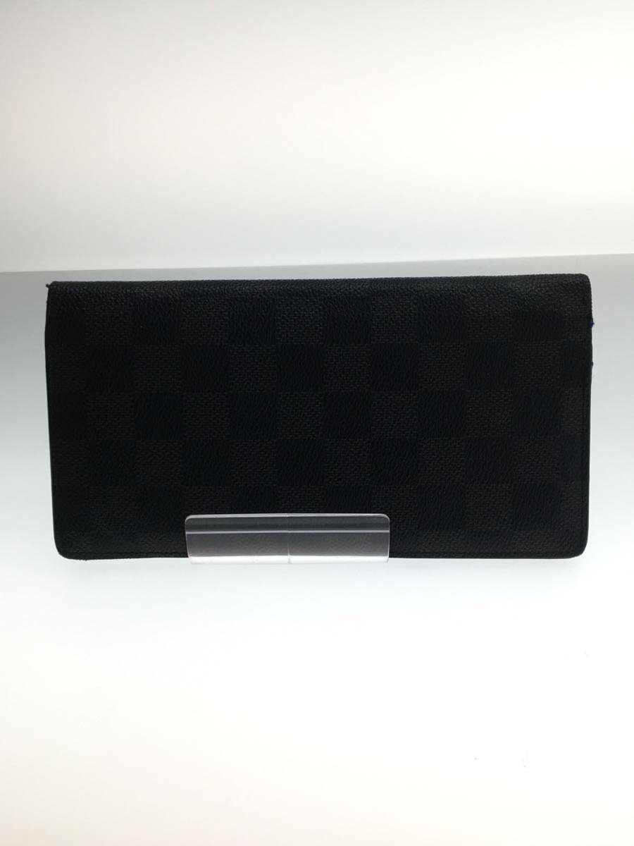 【中古】LOUIS VUITTON◆長財布/PVC/BLK/チェック/メンズ/ダミエ/※角スレ、劣化有/? NULL ?【服飾雑貨他】