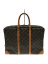 【中古】LOUIS VUITTON◆ポルトドキュマンヴォワヤージュ_モノグラム_BRW/PVC/BRW【バッグ】