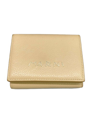 【中古】MARNI◆3つ折り財布/レザー/BEG/無地/レディース【服飾雑貨他】 【中古】MARNI◆3つ折り財布/レザー/BEG/無地/レディース【服飾雑貨他】