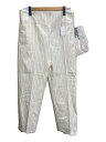 【中古】MOUSSY◆ボトム/1/コットン/WHT/ストライプ/010FSB30-0870【レディースウェア】