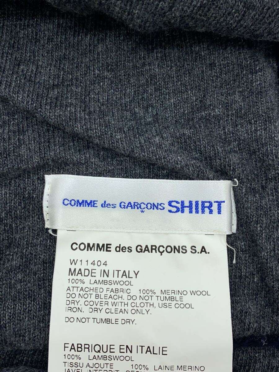 【中古】COMME des GARCONS SHIRT◆マフラー/ウール/NVY/メンズ/W11404【服飾雑貨他】