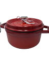 【中古】Staub◆鍋/サイズ:22cm/RED/40509-825//【キッチン用品】