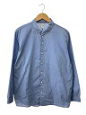 【中古】NO CONTROL AIR◆メランジバチスト スモールカラーセミワイドシャツ/46/ポリエステル/BLU/NC064SF【メンズウェア】
