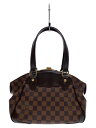 【中古】LOUIS VUITTON◆ヴェローナPM_ダミエ・エベヌ_BRW/PVC/BRW【バッグ】