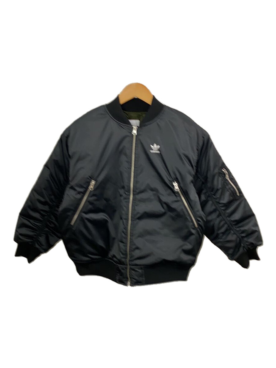 【中古】adidas◆ブルゾン/XS/ポリエステル/BLK/無地/FL0048【メンズウェア】