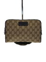 【中古】GUCCI◆ウエストバッグ_GGキャンバス/キャンバス/BRW/総柄【バッグ】