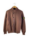 【中古】STONE ISLAND◆ダブルジップカーディガン(厚手)/M/ウール/BRW/7515547A3/WAPPEN ZIP UP【メンズウェア】