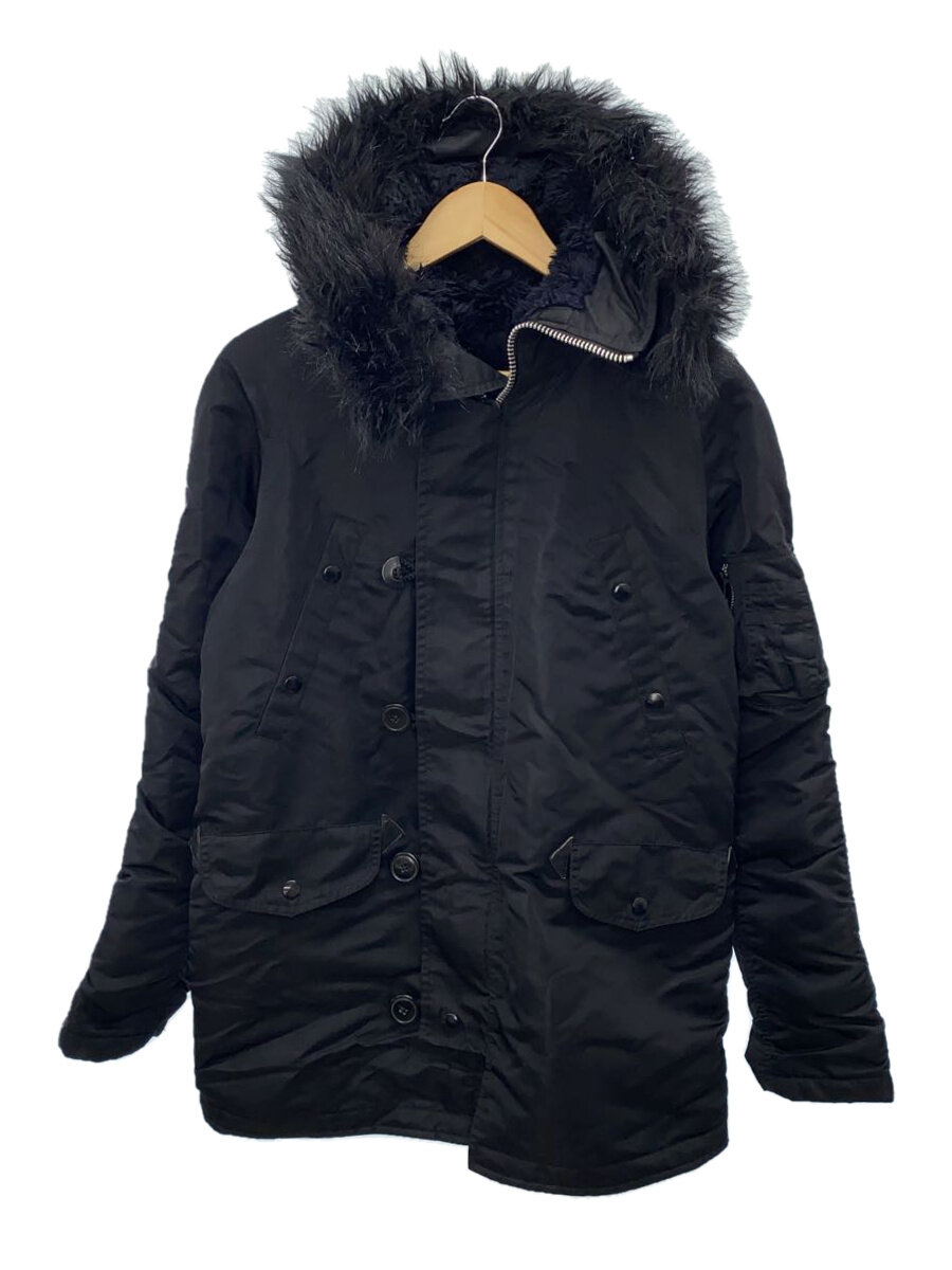 【中古】ALPHA INDUSTRIES◆N-3B/フライトジャケット/S/ナイロン/BLK/20094-701/【メンズウェア】