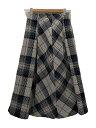 【中古】SNIDEL◆ロングスカート/1/アクリル/ネイビー/チェック/SWFS234024【レディースウェア】