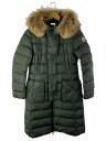 【中古】MONCLER◆ロングダウンジャケット/1/ナイロン/KHK/無地/F20931C51202【レディースウェア】