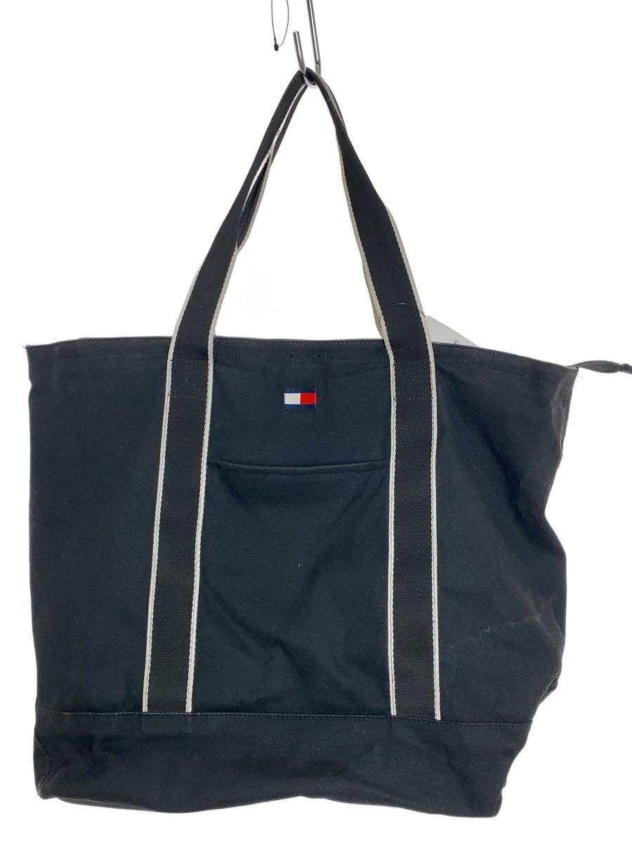 【中古】TOMMY HILFIGER◆トートバッグ/--/BLK/無地【バッグ】