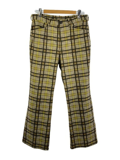 【中古】Needles◆Boot Cut Student Pants/M/ポリエステル/BEG/チェック/GL229【メンズウェア】 【中古】Needles◆Boot Cut Student Pants/M/ポリエステル/BEG/チェック/GL229【メンズウェア】