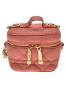 【中古】Christian Dior◆LADY DIOR/マイクロバニティバッグ/カナージュ/ポーチ/2WAY/レザー/PNK【バッグ】