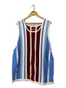【中古】Supreme◆タンクトップ/XL/コットン/マルチカラー/19SS/Knit Stripe Tank Top【メンズウェア】
