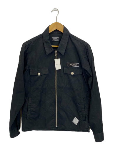 【中古】CRIMIE◆ジャケット/S/コットン/BLK/総柄【メンズウェア】 【中古】CRIMIE◆ジャケット/S/コットン/BLK/総柄【メンズウェア】