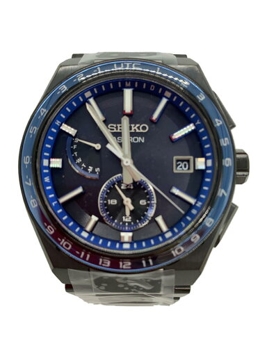 【中古】SEIKO◆ソーラー腕時計/アナログ/チタン/NVY/BLK/8B63-0BB0【服飾雑貨他】 【中古】SEIKO◆ソーラー腕時計/アナログ/チタン/NVY/BLK/8B63-0BB0【服飾雑貨他】