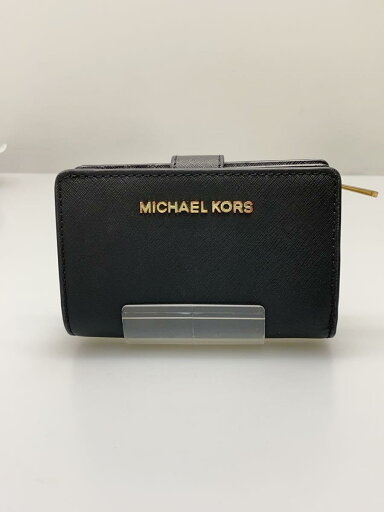 【中古】MICHAEL KORS◆2つ折り財布/PVC/BLK/無地/レディース/DI-1905【服飾雑貨他】 【中古】MICHAEL KORS◆2つ折り財布/PVC/BLK/無地/レディース/DI-1905【服飾雑貨他】