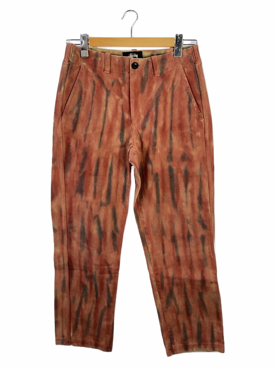 【中古】STUSSY◆ストレートパンツ/28/コットン/BRW/玉虫/116479【メンズウェア】
