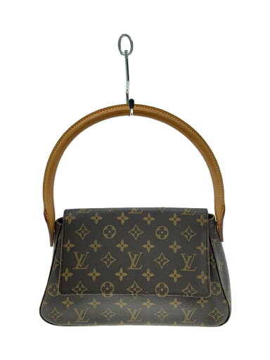 【中古】LOUIS VUITTON◆ミニ・ルーピング_モノグラム・キャンバス_BRW/PVC/BRW//【バッグ】 【中古】LOUIS VUITTON◆ミニ・ルーピング_モノグラム・キャンバス_BRW/PVC/BRW//【バッグ】