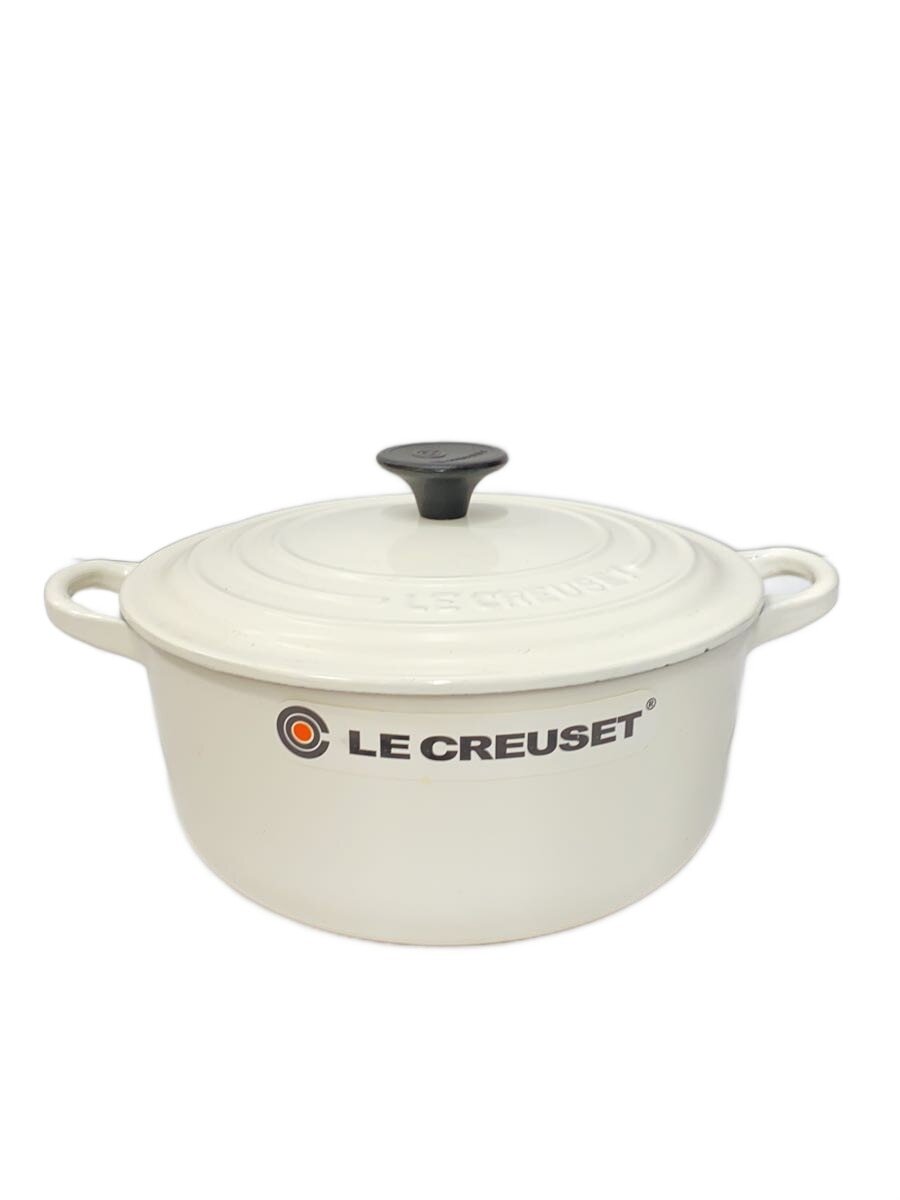 【Le Creuset】未使用品 両手鍋 白 LE CREUSET 両手鍋 ホワイト 【公式通販】