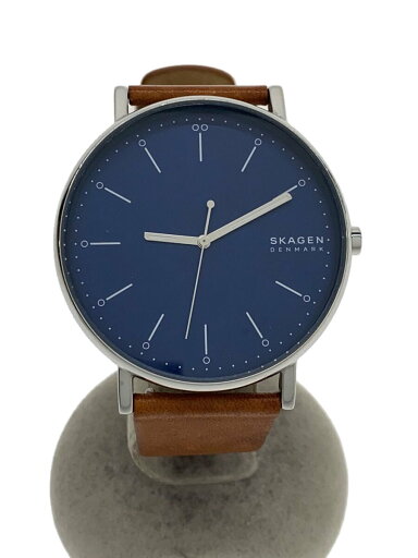 【中古】SKAGEN◆クォーツ腕時計/アナログ/レザー/WHT/BRW/SKW6551【服飾雑貨他】 【中古】SKAGEN◆クォーツ腕時計/アナログ/レザー/WHT/BRW/SKW6551【服飾雑貨他】