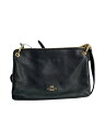 【中古】COACH◆ショルダーバッグ/レザー/BLK/無地/F76654/角擦れ【バッグ】
