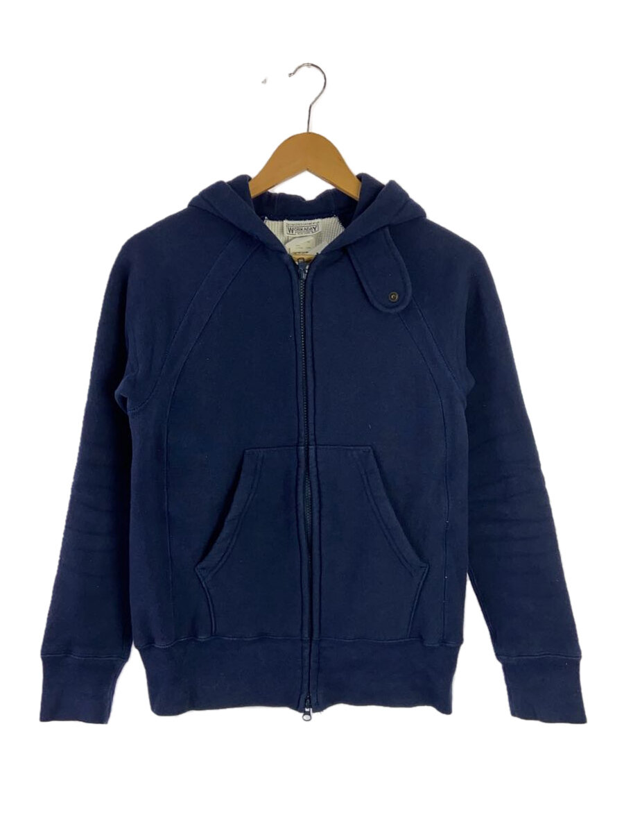 【中古】Engineered Garments WORKADAY◆ジップパーカー/S/コットン/BLU【メンズウェア】