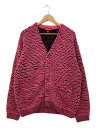 【中古】Supreme◆24AW/extured Knotted Cardigan/カーディガン(厚手)/L/アクリル/PNK【メンズウェア】